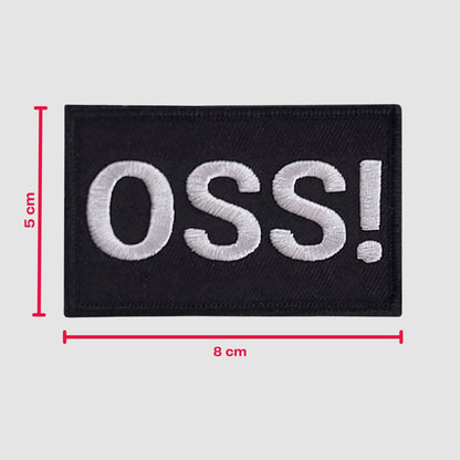 Klett Patch 5x8 cm Kampfsport für Sporttasche Budo Tasche OSS Karate BJJ