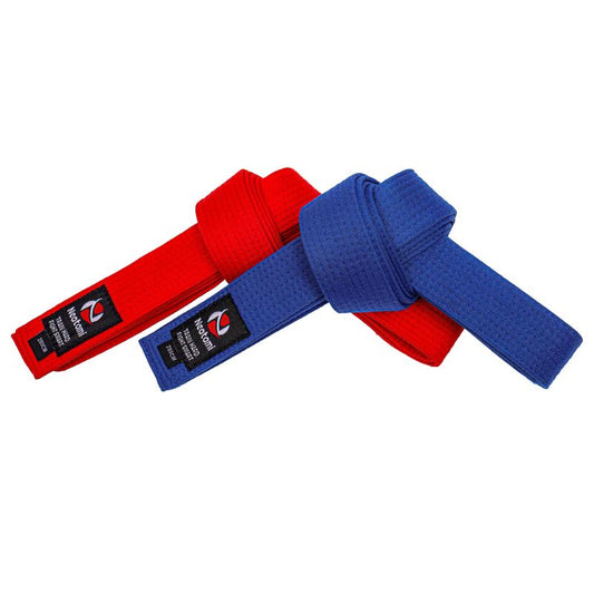 Neatami Wettkampfgürtel Set Rot und Blau – Budogürtel für Judo, Karate und Ju-Jutsu nebeneinander