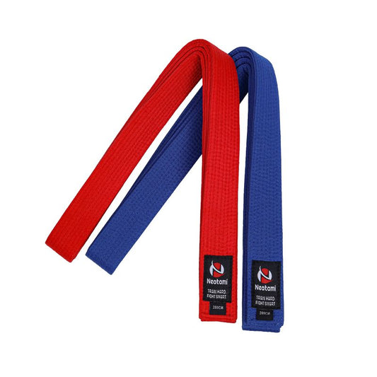 Neatami Wettkampfgürtel Set Rot Blau – Judo und Karate Budogürtel