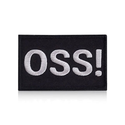 Klett Patch 5x8 cm Kampfsport für Sporttasche Budo Tasche OSS Karate BJJ